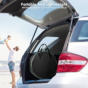 7KW 1 fazowa ładowarka EV typu 2 / typu 1 / GBT 16A / 32A Mobilna stacja ładowania EVSE 8