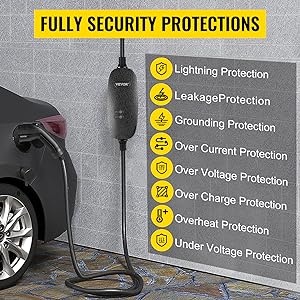 Przenośny ładowarka EV 16A 32A Mobilny ładowarka pojazdów elektrycznych Typ 1 Typ 2 Kabel ładowania EV Poziom 2 Ładowarka EV 6