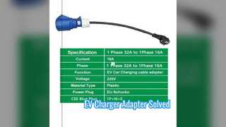Adapter ładowarki EV Type2 Blue CEE do Schuko